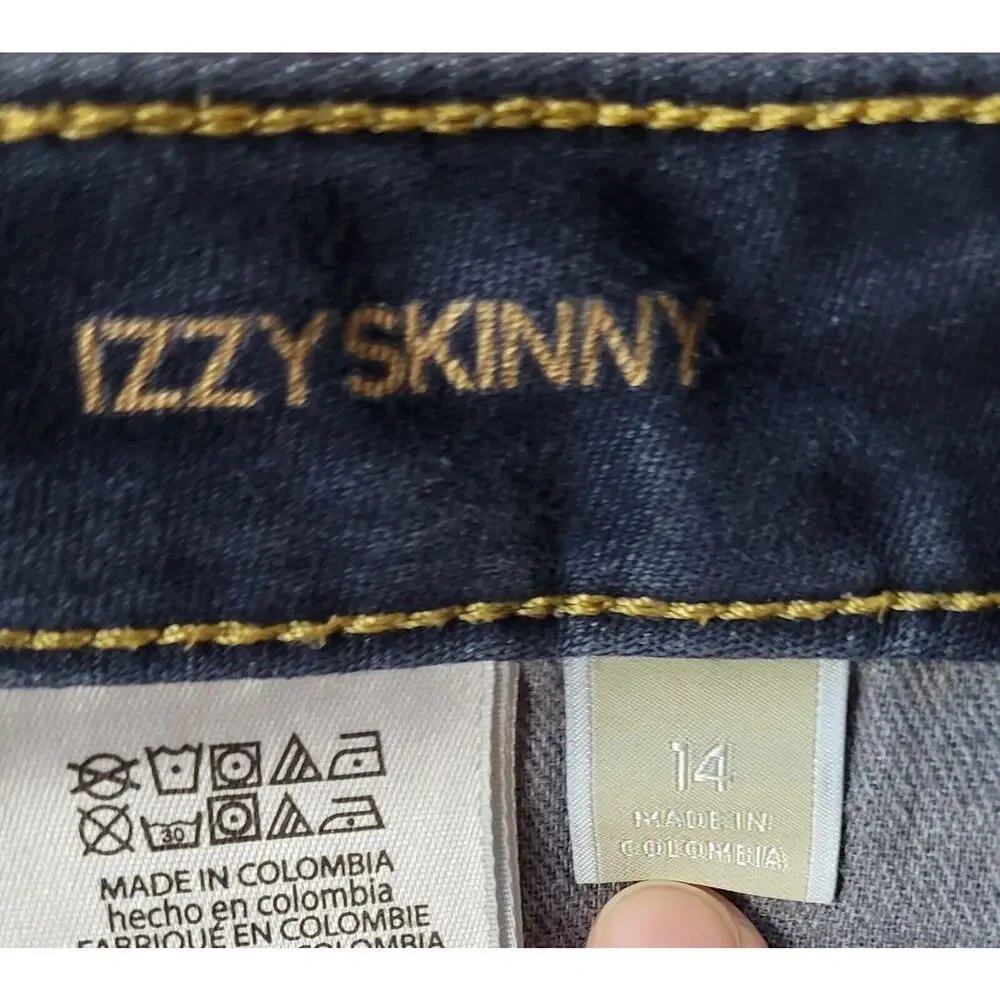 Michael Kors Women’s Size 14 Izzy Skinny Jeans Blue Denim Stretch Mid Rise Class